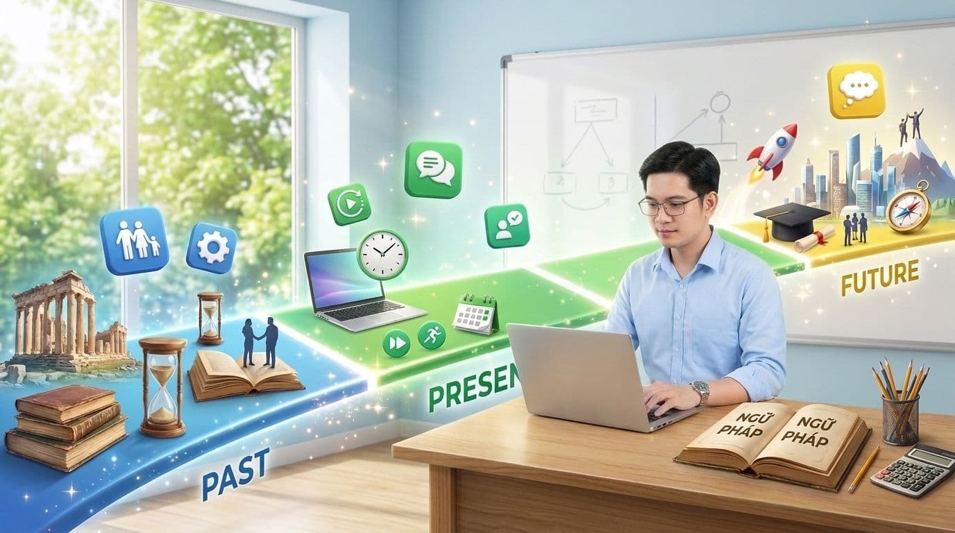 Ngữ Pháp Tiếng Anh Nền Tảng: Cấu Trúc Câu & Các Thì Cơ Bản