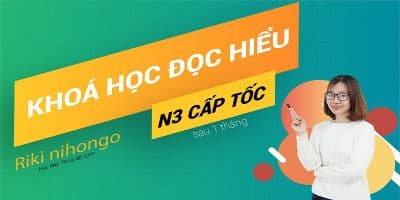 Học Tiếng Nhật: Đọc hiểu N3 cấp tốc (1 tháng) - Riki Nihongo