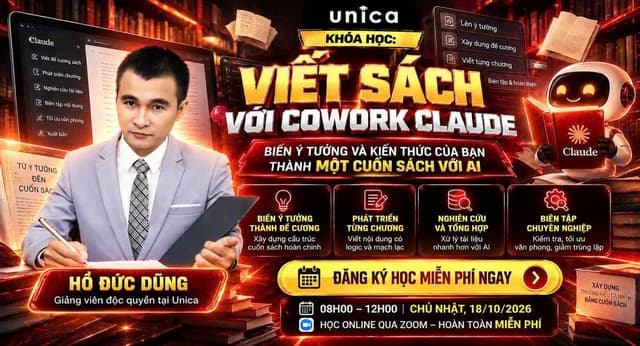 KHÓA HỌC VIẾT SÁCH VỚI COWORK CLAUDE - BIẾN Ý TƯỞNG VÀ KIẾN THỨC CỦA BẠN THÀNH MỘT CUỐN SÁCH VỚI AI