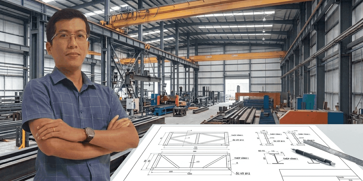 Tekla Structures: Mô Hình 3D & Triển Khai Bản Vẽ Nhà Xưởng
