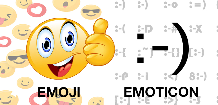 Sự khác biệt giữa emoji và emoticon
