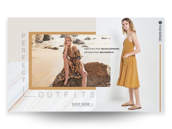 Banner quảng cáo chủ đề Fashion