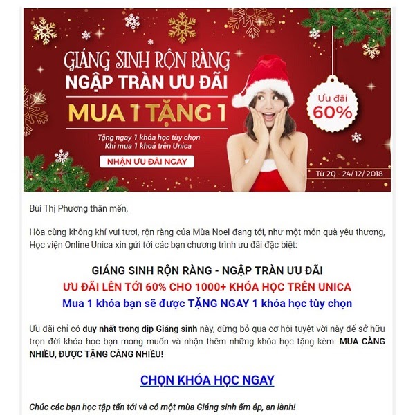 email marketing mẫu