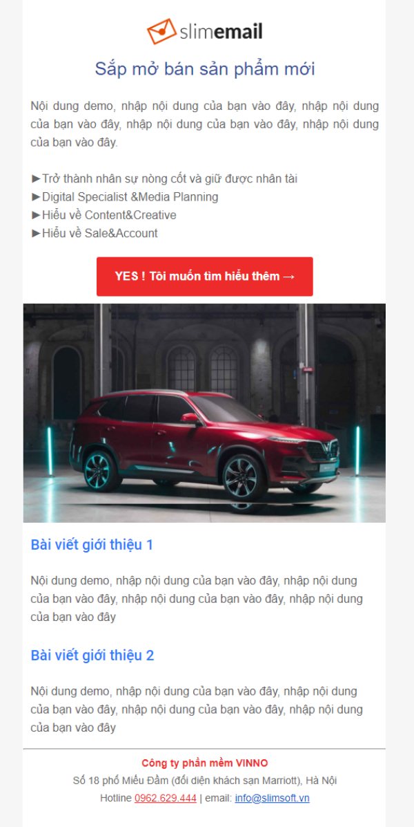 email marketing mẫu 5