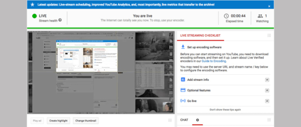 Live stream Youtube 8
