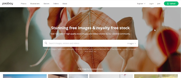 Website ảnh dành cho Designer - Pixabay