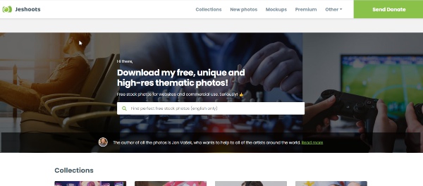 Website ảnh dành cho Designer - Jéshoots