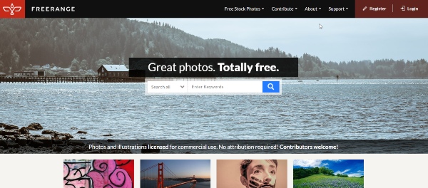 Website ảnh dành cho Designer - Freerange