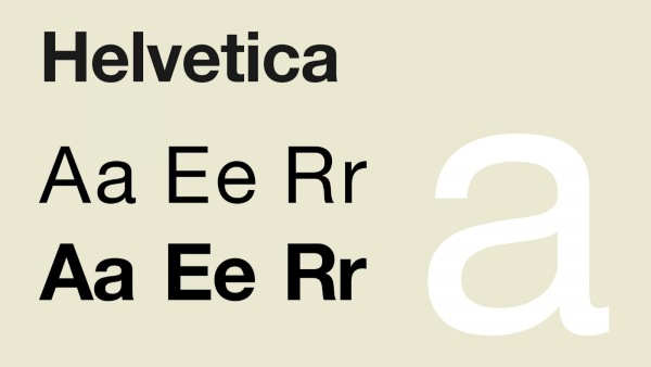 Font chữ thiết kế San Serifs Helvetica