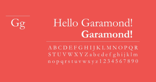 Phông chữ có chân Garamond