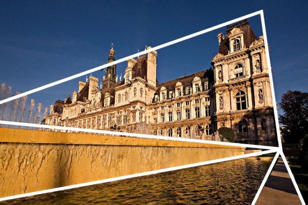 Bố cục đường xiên khách sạn Hotel de Ville ở Paris
