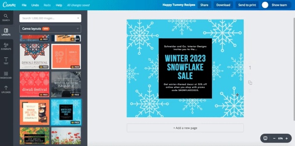 Website tạo Postcard - Canva