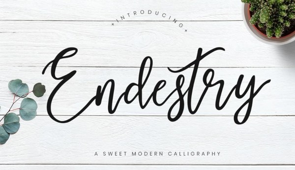 Font Endestry Modern Calligraphy
