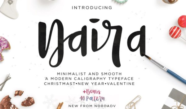 Font Script đẹp Naira