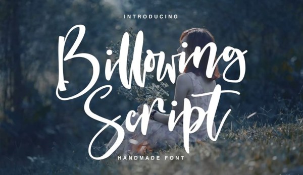 Font chữ Billowing Script (Envato Elements)