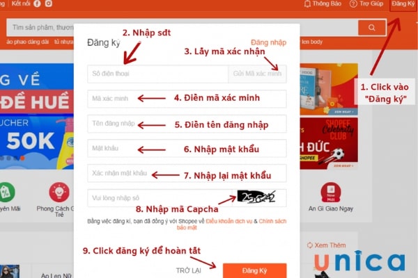 Tạo tài khoản bán hàng