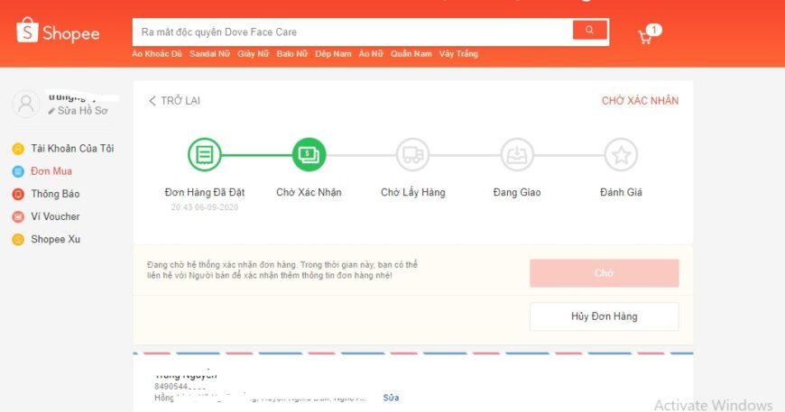 Liên hệ Shopee khi đơn hàng của bạn giao hàng bị chậm