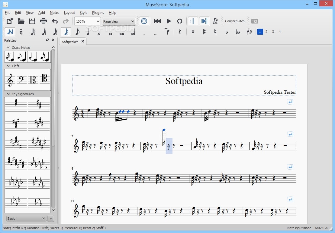 Giao diện MuseScore