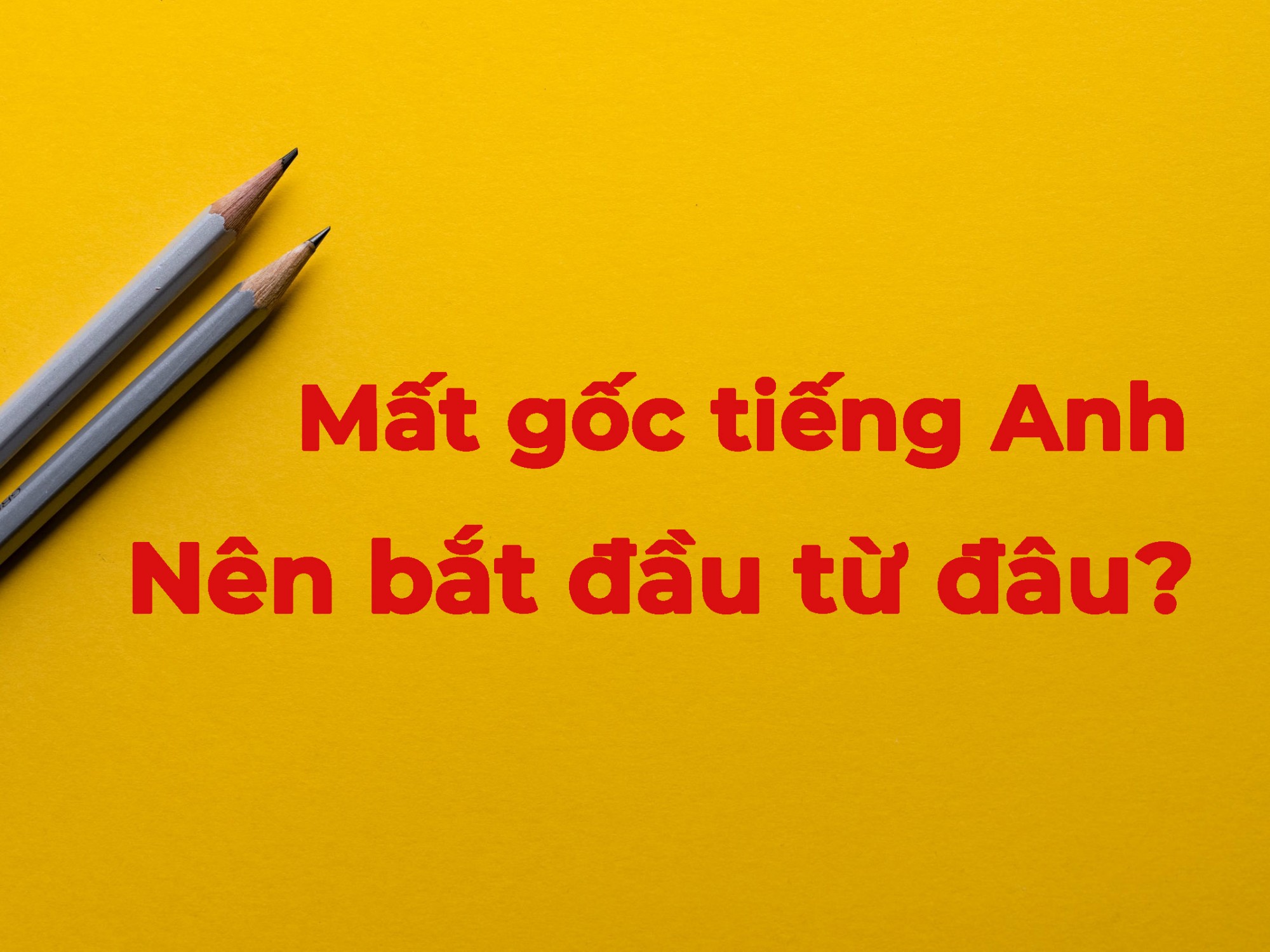 Mất gốc Tiếng Anh nên bắt đầu từ đâu ?