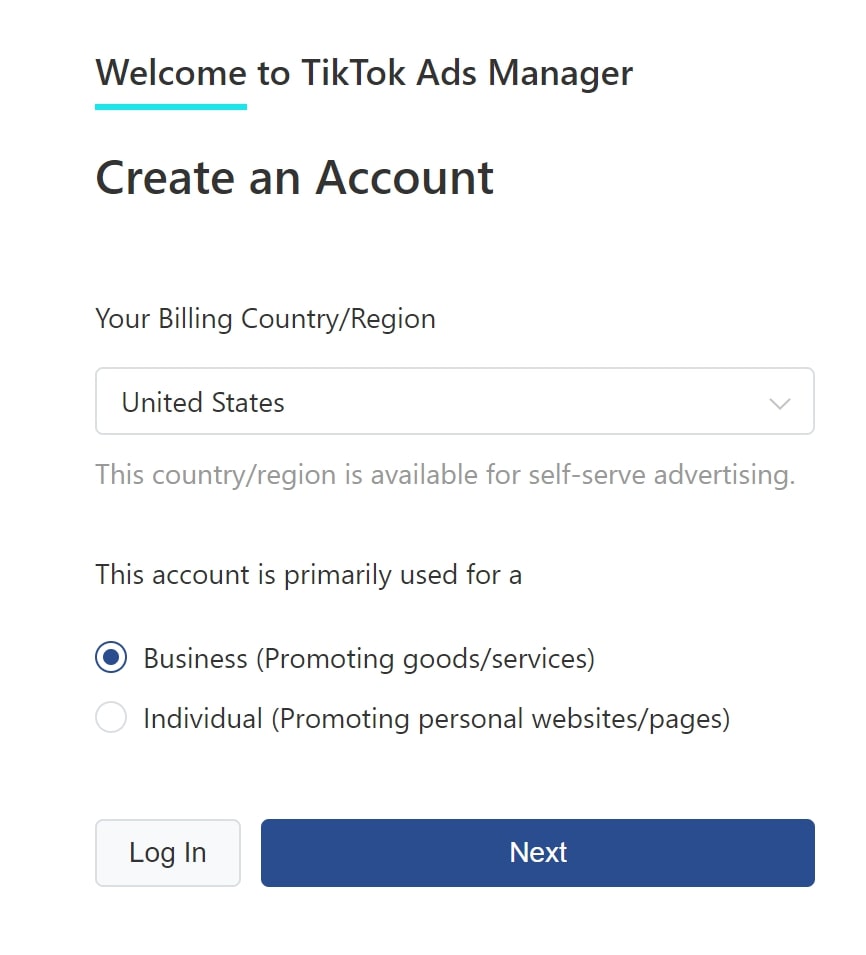 tao tai khoan chay quang cao Tiktok