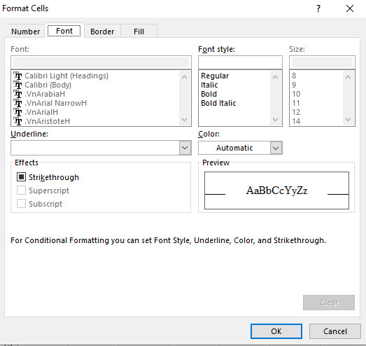cách đổi màu ô trong Excel