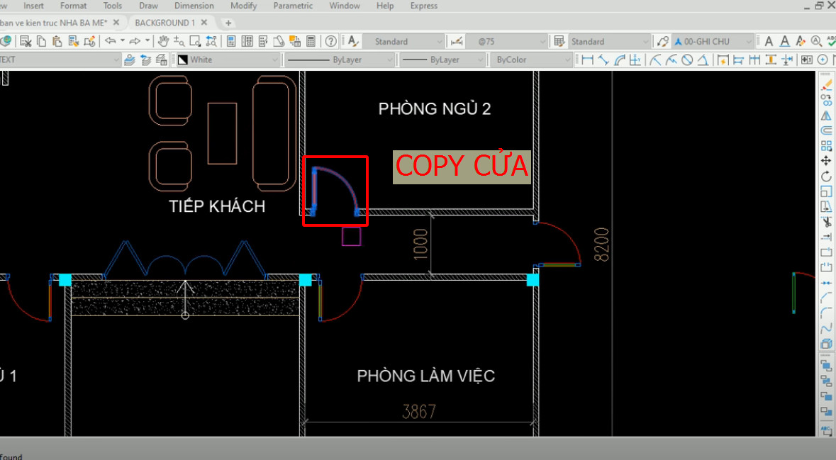 Lệnh copy trong cad