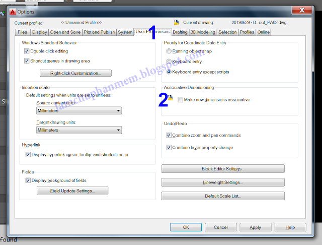 Khắc phục lỗi Dim trong cad
