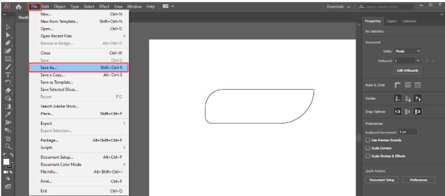 Chọn kiểu lưu là EPS (Illustrator)