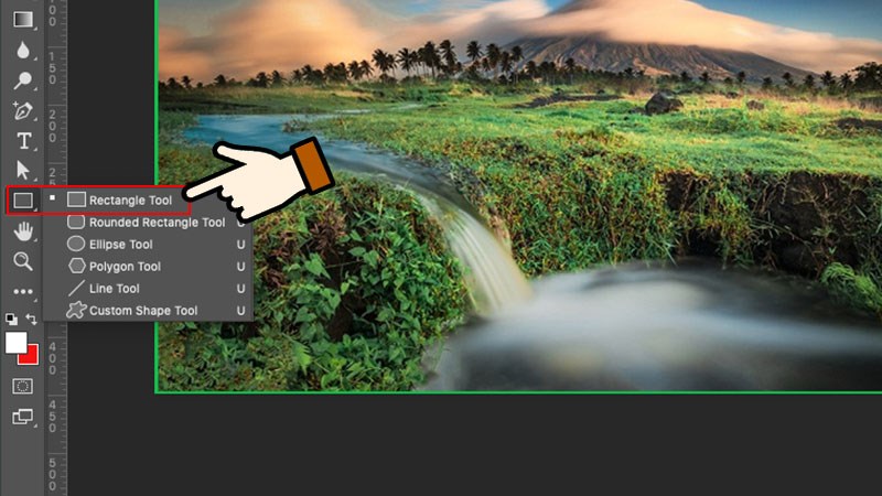 Chọn công cụ Rectangle Tool