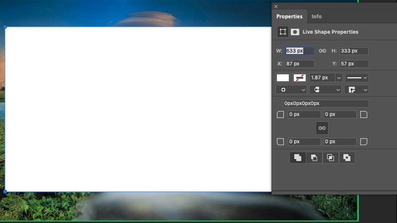 Hộp thoại Properties xuất hiện