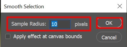 Bảng Smooth Selection