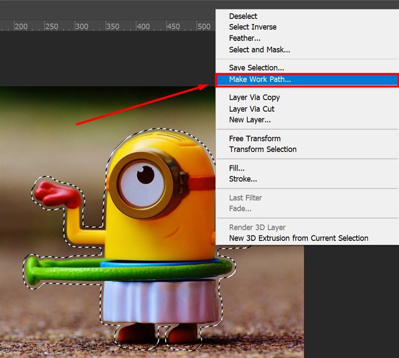 Tạo đường Path cho vùng đã chọn