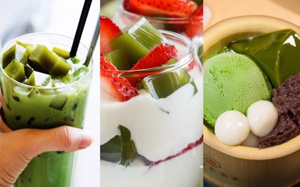 cach lam thach tra xanh voi sua