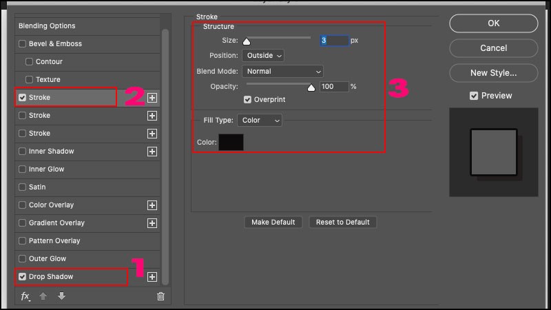 Chỉnh các thông số