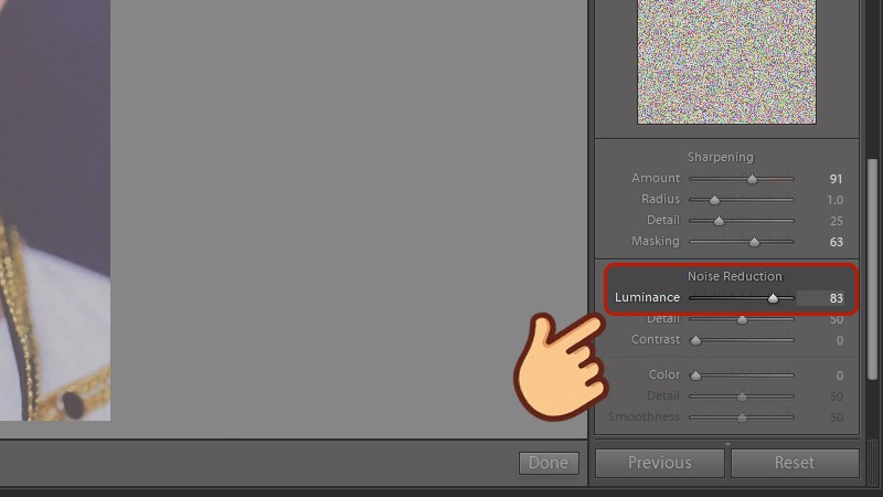 Tùy chỉnh Luminance để làm sáng và mịn da