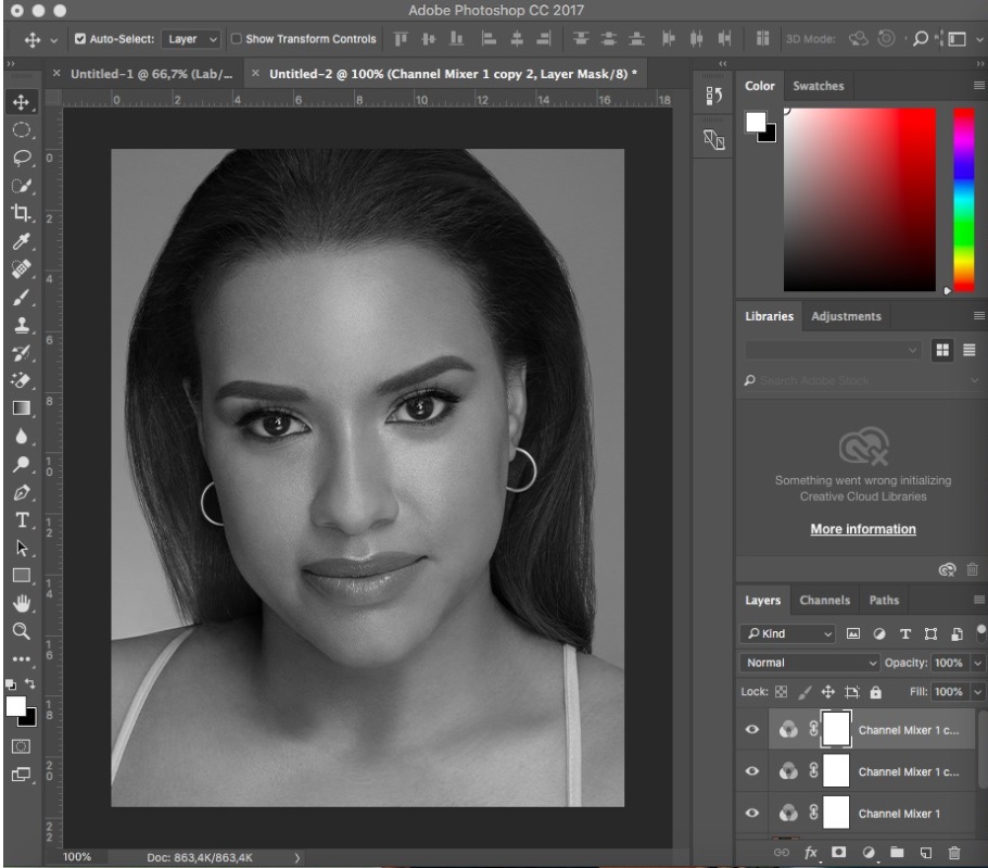 Chỉnh thành màu đen