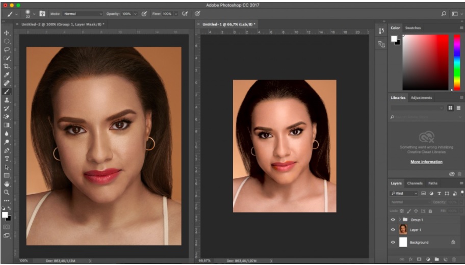 Hoàn thành chỉnh trắng da trong photoshop