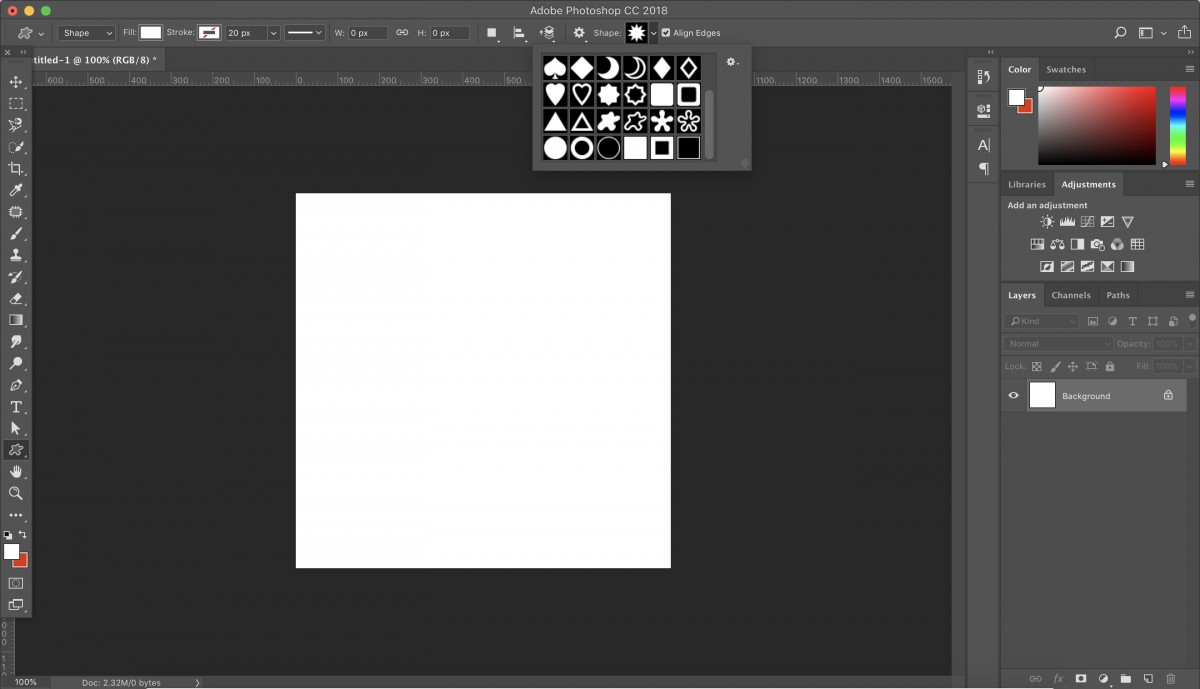 Vào option bar chọn hình tam giác cần vẽ