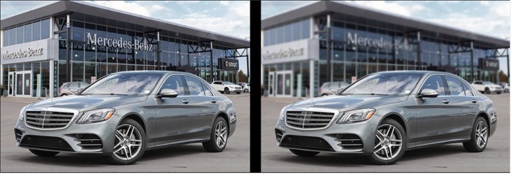 Kết quả làm mờ bằng công cụ Blur tool