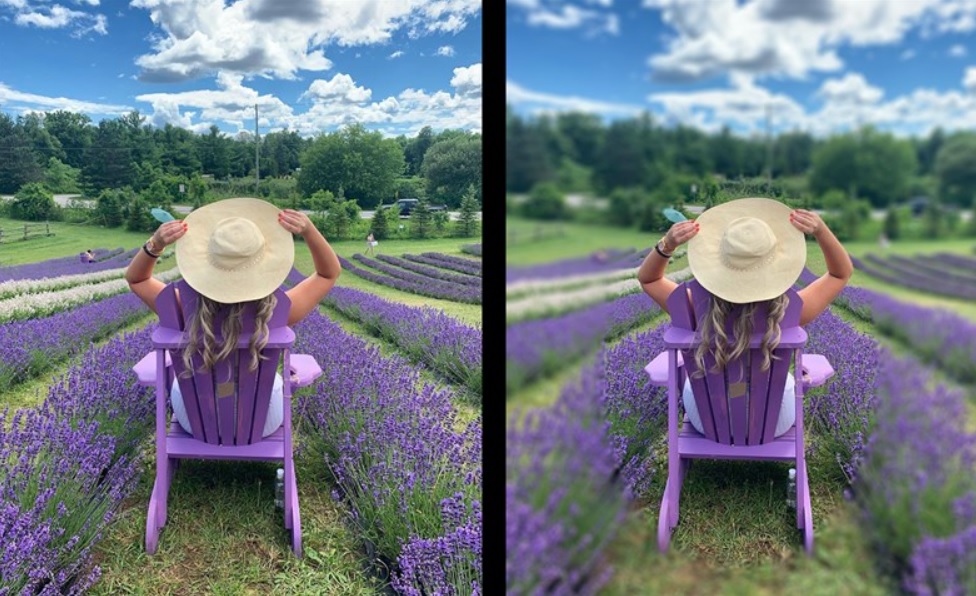 Và đây là kết quả làm mờ bằng Iris Blur