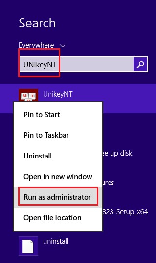 Chọn Run as administrator