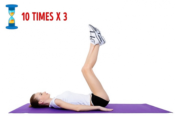 Động tác Yoga nằm nhấc chân