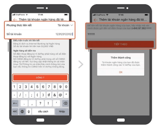 Hoàn thành liên kết ngân hàng với Shopee