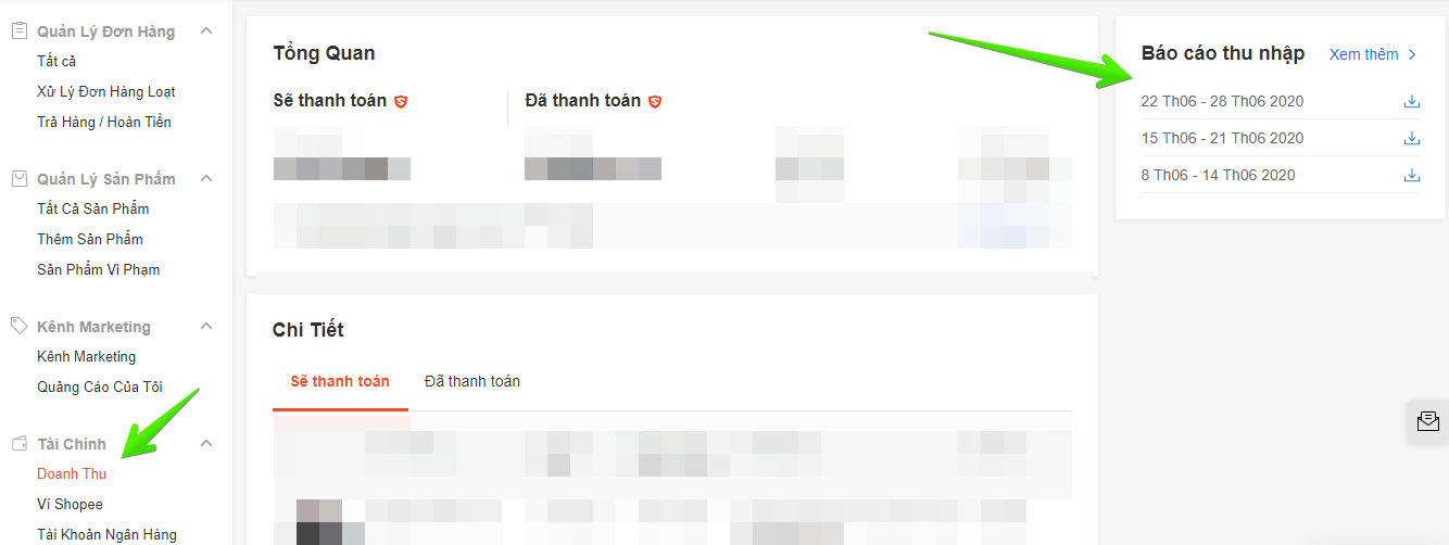 Kiểm tra chi phí bán hàng trên Shopee thông qua kênh người bán