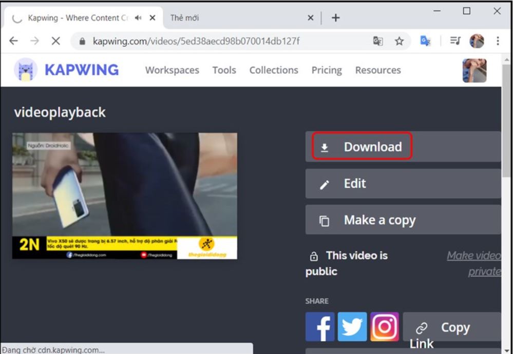 Nhấn vào Download