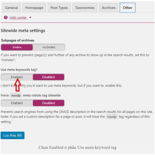 meta keyword trong wordpress