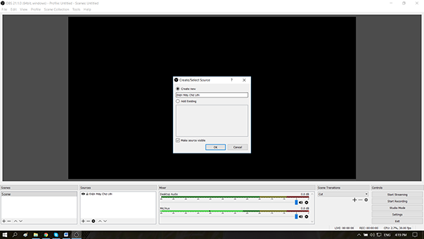 Nhấn ok để lưu lại