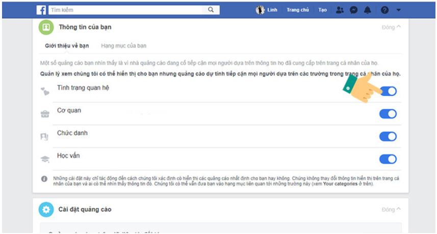 Tắt đi những thông tin không muốn hiện trên Facebook