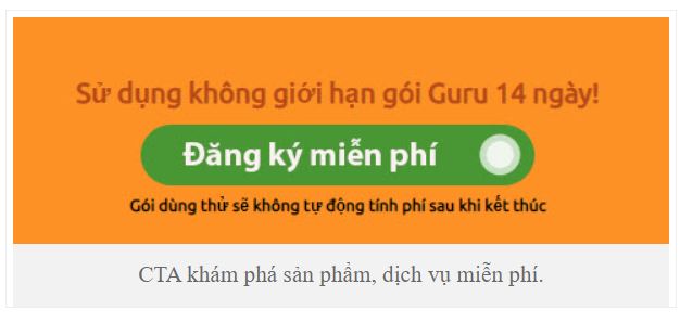CTA khám phá sản phẩm, dịch vụ