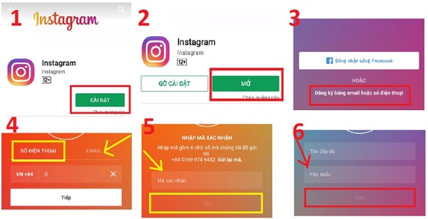 Dang ky instagram bang dien thoai